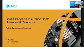 Issues Paper on Insurance Sector Operational Resilience public discussion sessio