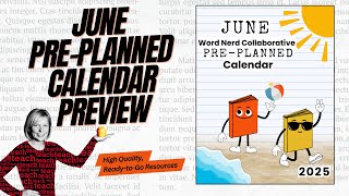 2025 June Pre Planned Calendar Walk Through