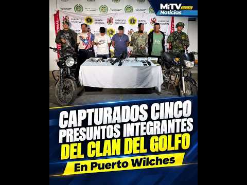 Cae cabecilla y cuatro presuntos extorsionadores del Clan del Golfo en Santander