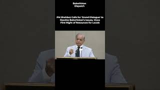 PM Shehbaz Calls for 'Grand Dialogue' to Resolve Balochistan's Issues #balochistandispatch