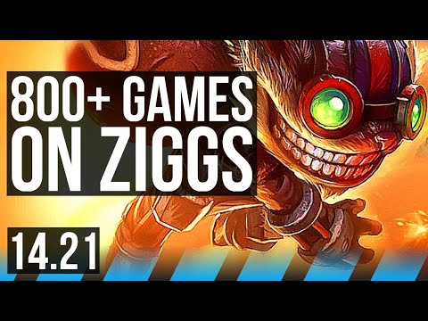 ZIGGS vs CASSIOPEIA (MID) | 800+ games | EUW Diamond | 14.21