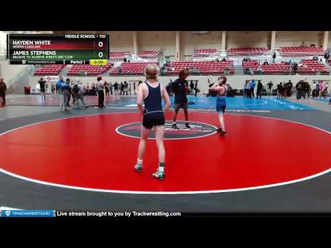 110 Lbs Round 1 - Hayden White, North Carolina Vs James Stephens, Believe To Achieve Wrestling Clu