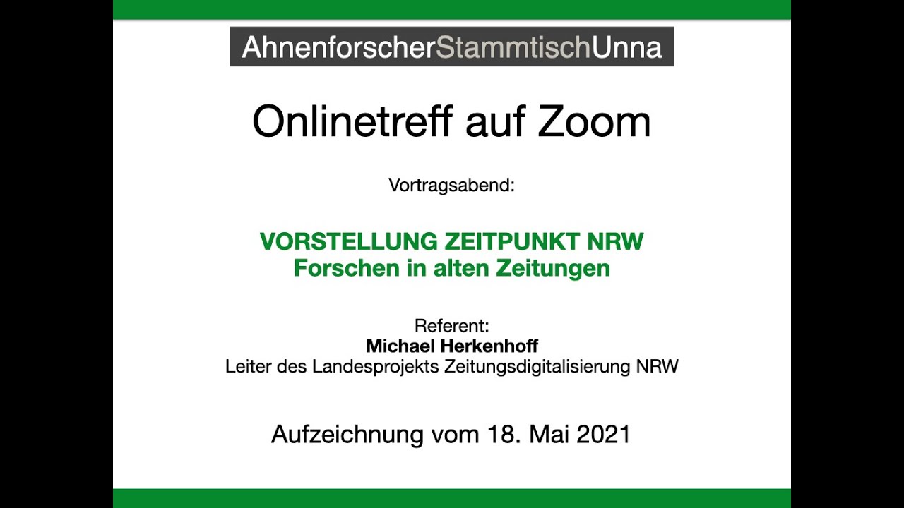Vorstellung Zeitungsportal Zeitpunkt NRW