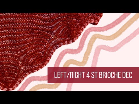 Left And Right Leaning Four Stitch Brioche Decrease Tutorial Allison Marie Knits