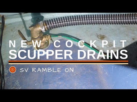 SV Ramble On | New Cockpit Scupper Drains