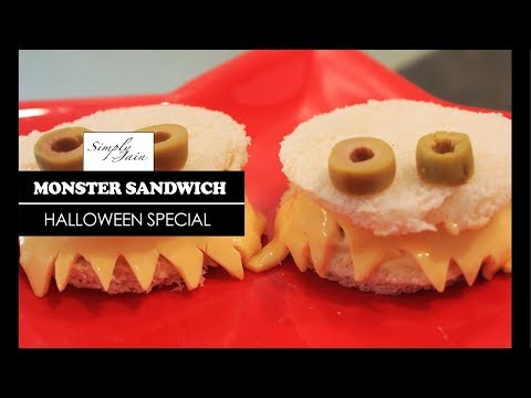 Monster Sandwich | How To Make Easy DIY Halloween Snack |  Simply Jain