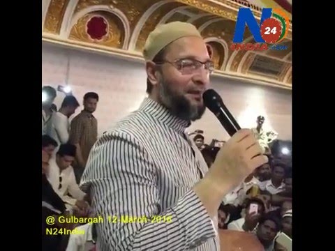 AIMIM President Br. Asaduddin Owasi Addressing Meeting At Gulbargah 12-March-2016 (N24India)