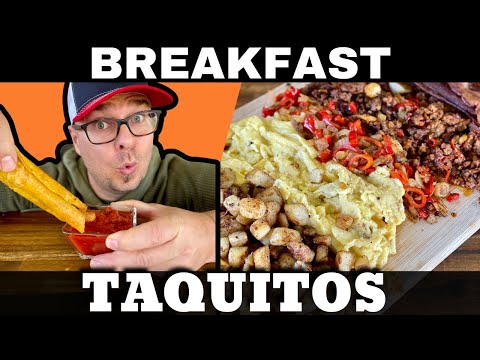 Breakfast Taquitos on the Griddle - Awesome Mexican Style Griddle Breakfast