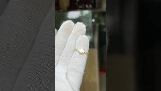 Nhẫn Nữ Đá Topaz Trắng Tự Nhiên Cắt Giác Tròn Lấp Lánh Vàng 10k