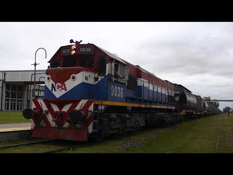 [4K] Tren cargado de NCA con la EMD GT-22CW 9036 pasando por Marcos Juárez!!!!!!