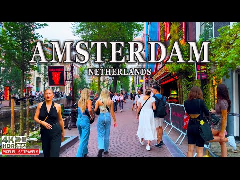 Amsterdam, Netherlands | Red Light District Views & Summer vibes 4K Walk