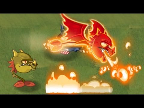 Plants Vs Zombies 2 Super Nueva Habilidad Boca de Dragón Nivel 5 (Versión China)