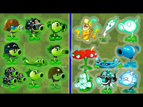 All Plants Same Shape Team PEA vs ELECTRIC Battlez - Who Will Win? - PvZ 2 Team Plant vs Team Plant