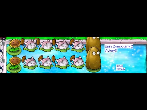 How To Beat Zombotany 2 In PVZ 1 (Cattail Strategy)!!! (PVZ1)