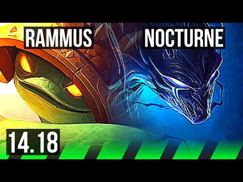 RAMMUS vs NOCTURNE (JGL) | Rank 5 Rammus, 67% winrate, 5/1/4 | NA Master | 14.18