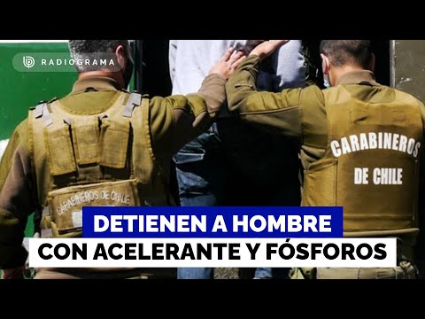 Detienen a acusado de iniciar incendio forestal en La Araucanía: portaba acelerante y fósforos