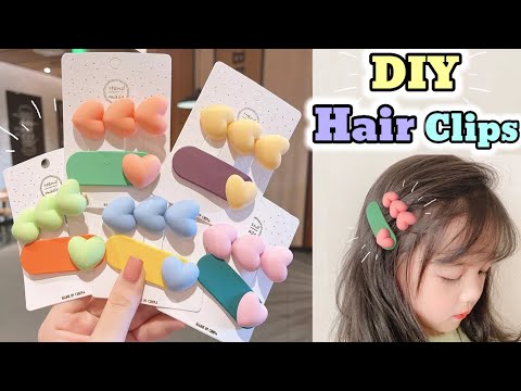 How to Make Korean Hair clips || DIY Cute Hair Clips at Home || How to make hair clips at home ||