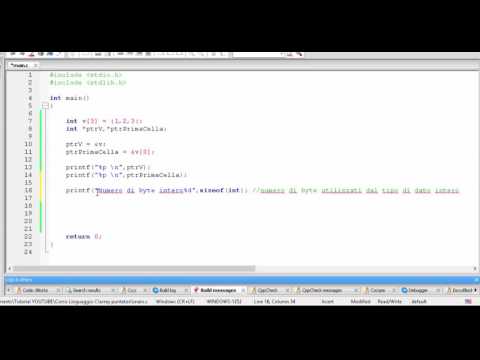 Linguaggio C - Array e puntatori