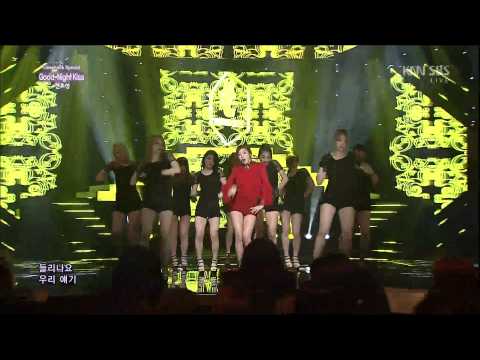 140525 SBS Inkigayo Jeon Hyosung Good Night Kiss