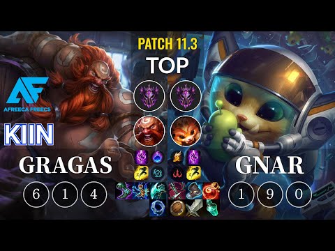 AF Kiin Gragas vs Gnar Top - KR Patch 11.3