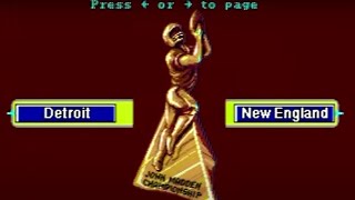 John Madden Football 93 Sega Genesis Championship Game Detroit vs New England