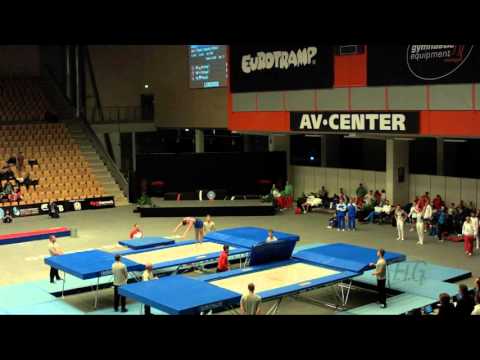 Azerbaijan 2 (AZE) - 2015 Trampoline Worlds - Qualification Synchro Routine 2