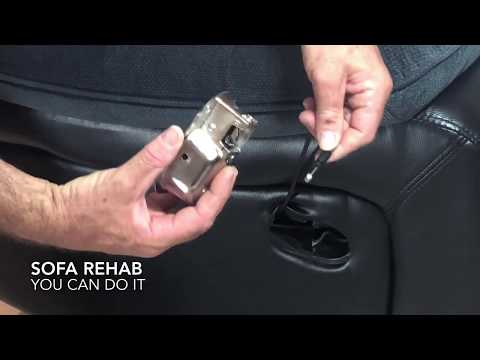 Part of a video titled How to Replace a Recliner Handle - YouTube