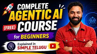 🚀Agentic AI Full Course for Beginners (Telugu) | Build AI Agents with LangGraph, CrewAI, MCP, A2A
