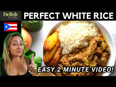 ARROZ BLANCO con PEGAO (White Rice) | Puerto Rican Dishes