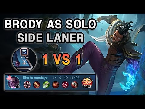 BRODY AS SOLO SIDE LANER IS INSANELY GOOD TOO | Mobile Legends