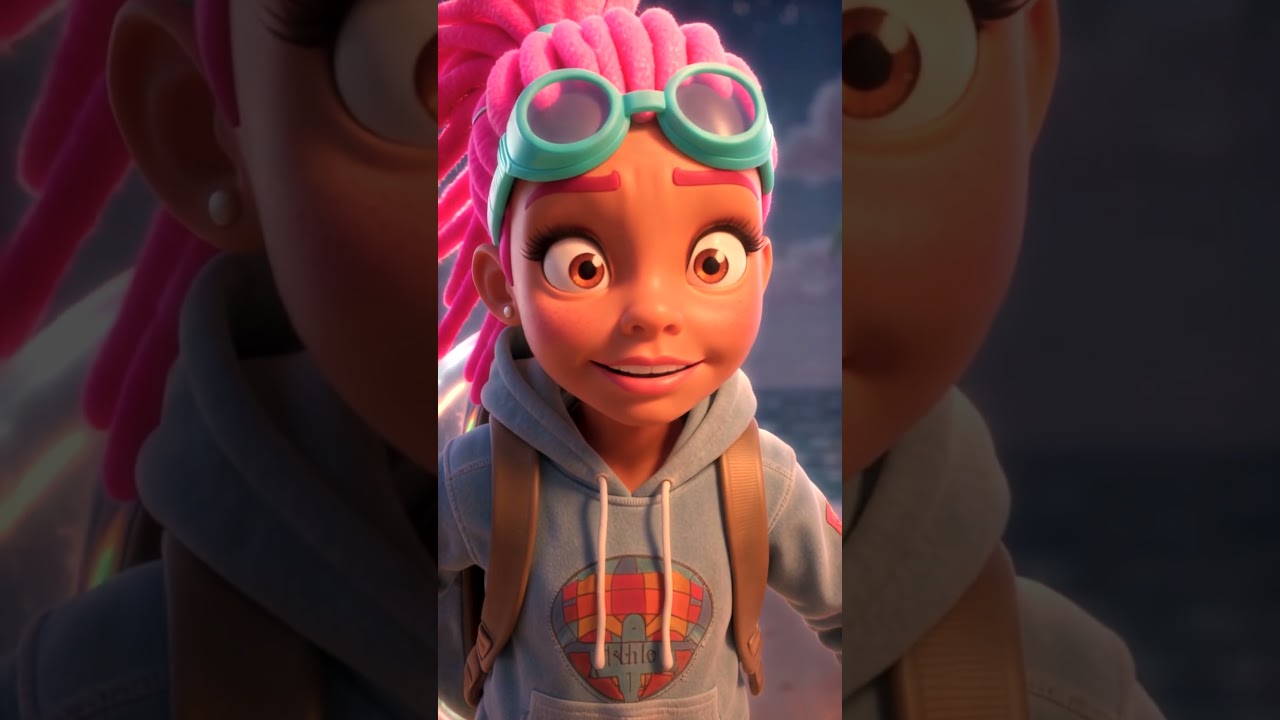 Maya’s Bubble‑Gum Sky Adventure – Floating Island Prank! #cartoon #animation #animatedshortfilm