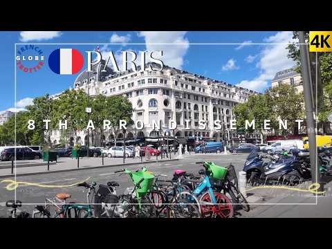 Paris 8th Arrondissement Walk🇫🇷 Élysée Palace➝ Saint-Augustin➝ Saint-Lazare➝ Beautiful McDonald’s 4K