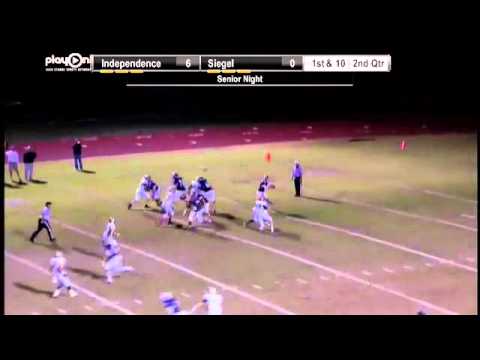 Indepemdence DB #3 Vic Wharton III Interception in the 2nd Quarter