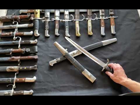 British M1858 cadet shortened bayonet .