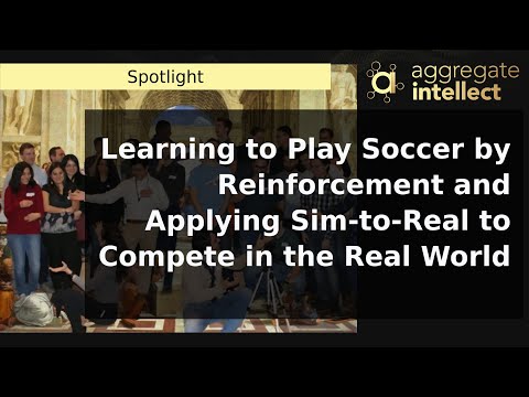 Learning to Play Soccer by Reinforcement and Applying Sim-to-Real to Compete in the Real World