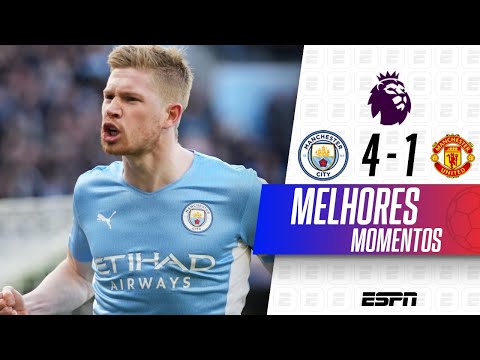 Gols e lances de Manchester City x Manchester United