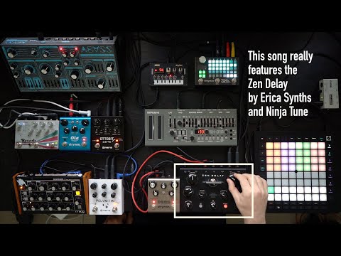 Jam w/ Zen Delay, Korg NTS-1, Abyss, Minitaur,  and Empress, Strymon, Meris pedals