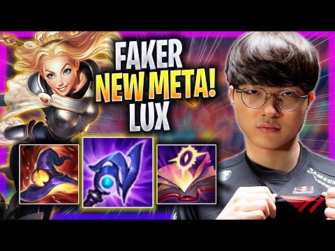 FAKER CRAZY NEW META LUX MID! - T1 Faker Plays Lux MID vs Veigar! | Season 2023