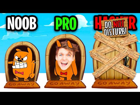 NOOB vs PRO vs HACKER In DO NOT DISTURB!? (ALL LEVELS!)