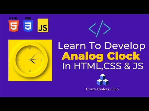 How To Create Analog Clock Using Html Css Javascript Neomorphism Effect Javascript Clock