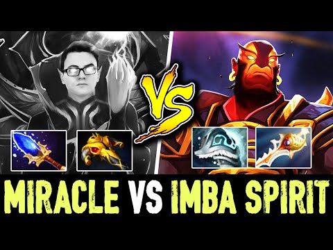 Miracle Signature Hero Invoker vs Crazy Dancing Imba Spirit - 10k MMR vs 9kMMR Mid Battle Dota 2