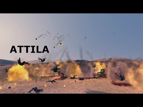 Total war: ATTILA // Roman catapults VS Barbarian Army