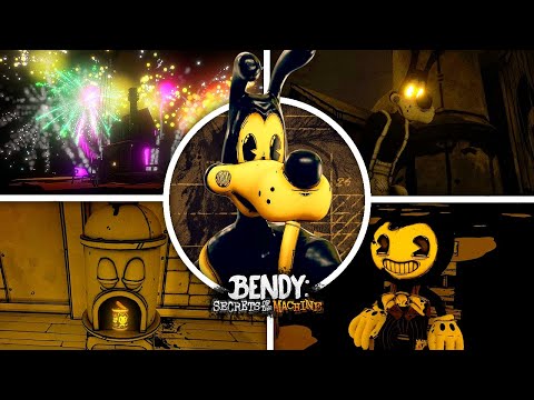 Bendy: Secrets of the Machine - Lone Wolf EVENT & ALL Secrets (Bright Mode Showcase)