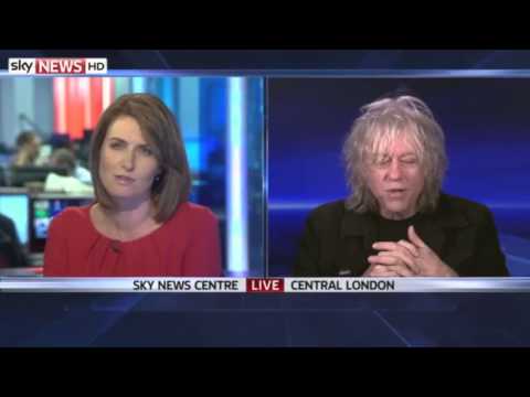 Bob Geldof on Sky News