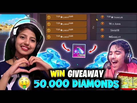 I win 50000 daimonds on angry youtuber girl custom room😱 Laka Gamer