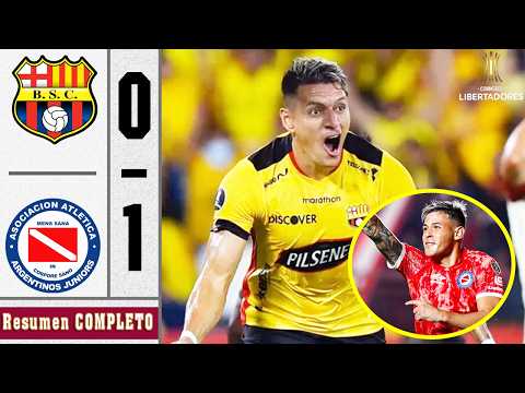 Barcelona SC vs Argentinos Jrs 0-1 Resumen Y Goles COMPLETO 🔥 Copa Libertadores - 2026 HD