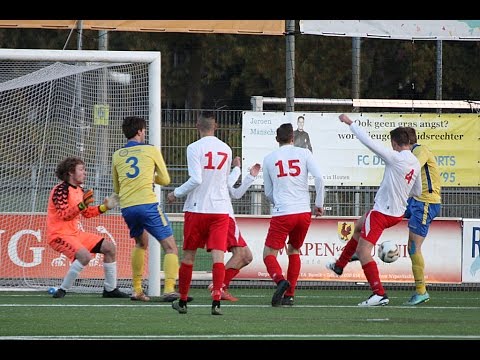 Delta Sports'95 1 - Heukelum 1, vrije trap Delta Sports op de lat