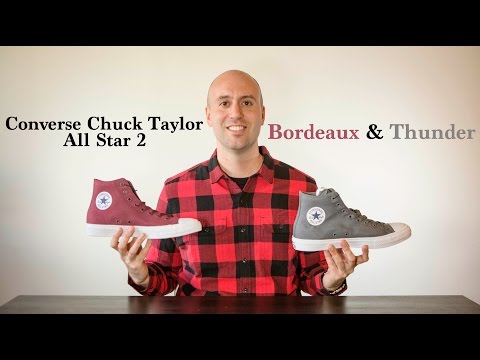 ボルドー＆グレー コンバース チャックテイラー オールスター2 レビュー+アンボックス+オンフィート - Mr.Stoltz 2015 (Bordeaux & Grey Converse Chuck Taylor All Star 2 Review + Unboxing +On Feet - Mr Stoltz 2015)