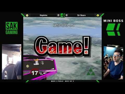 Mini Boss 3 Wave 1 Pools - Napkins (Peach) vs Sir Skaro (Sheik)