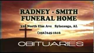 Obituaries for Sept. 26th brought to you by Radney Smith Funeral Home...